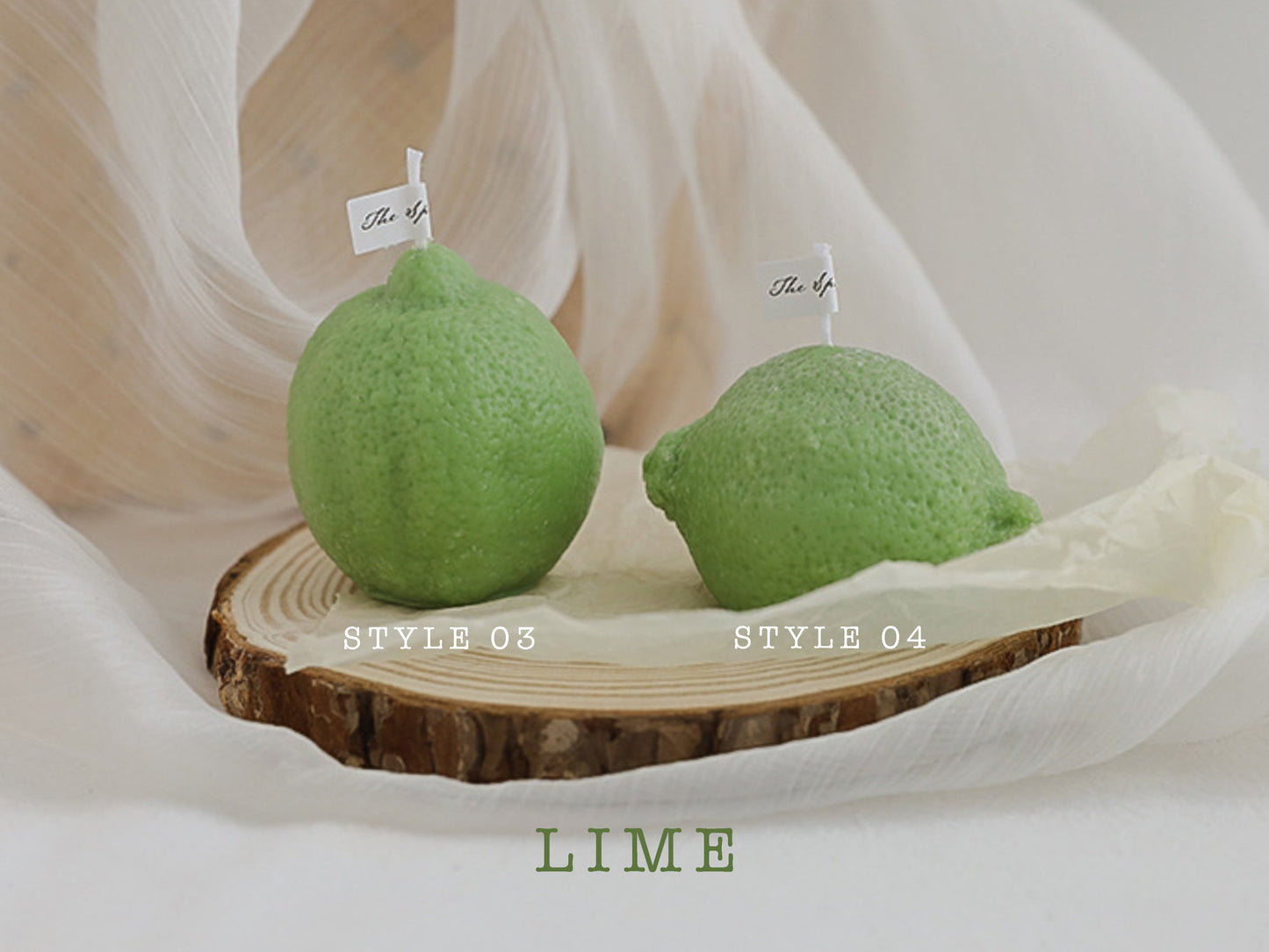 Handmade Lime Scented Candles, Green Lemon Soy Wax Candles