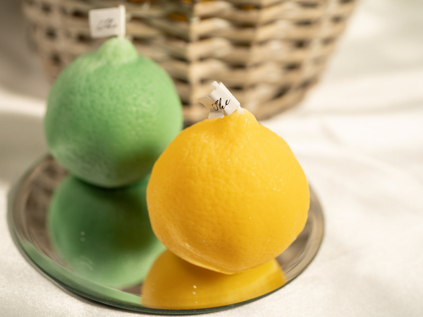 Handmade Lime Scented Candles, Green Lemon Soy Wax Candles