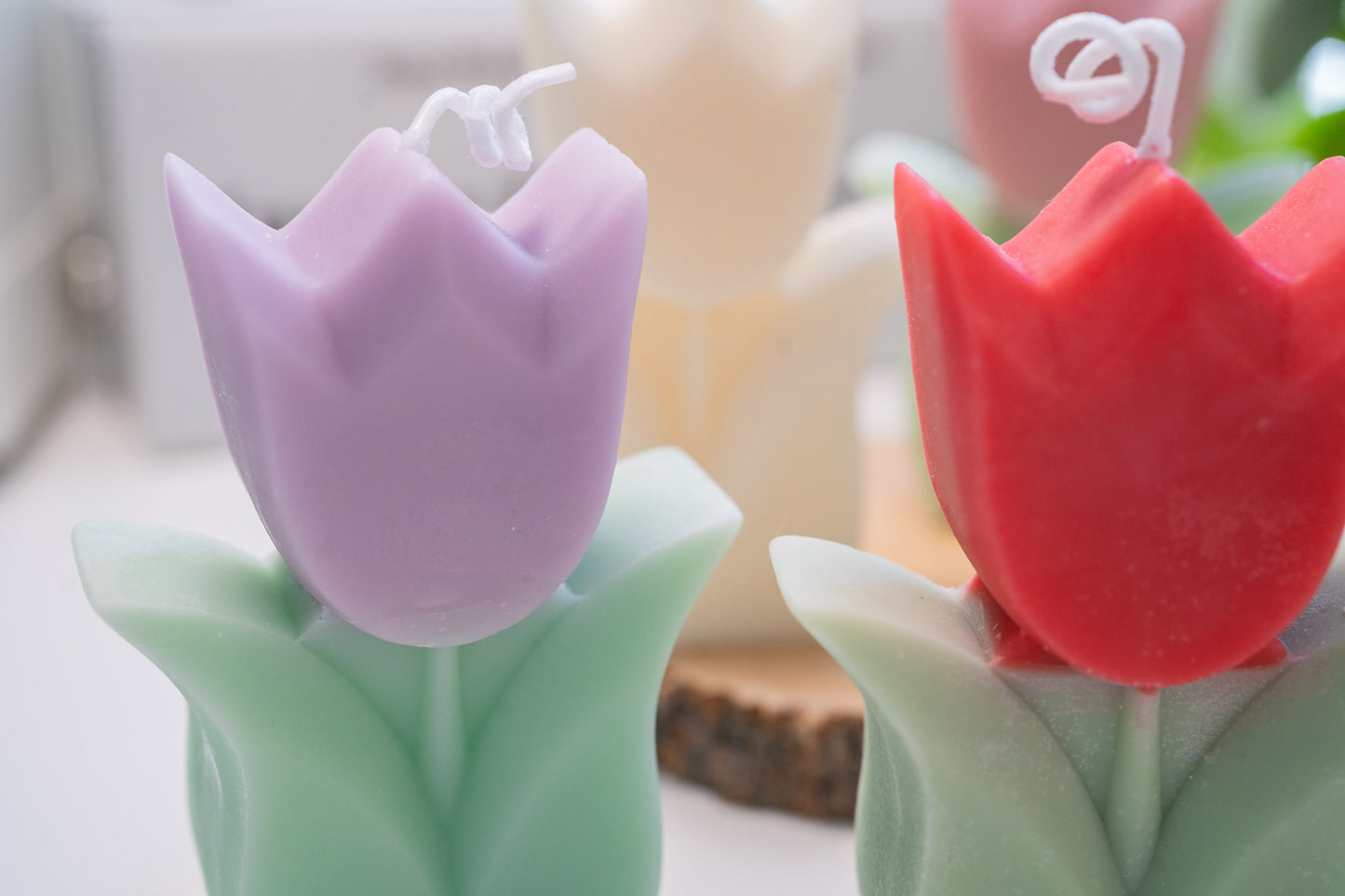 Handmade Tulip Scented Candles, Home Fragrance, Handmade Soy Wax Candles, Homewarming Gifts
