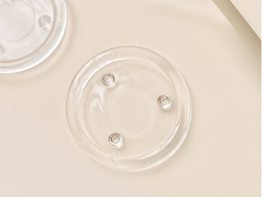 Clear Glass Candle Plates, Pillar Candle Holder Plates