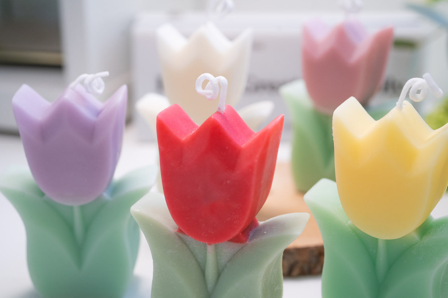 Handmade Tulip Scented Candles, Home Fragrance, Handmade Soy Wax Candles, Homewarming Gifts