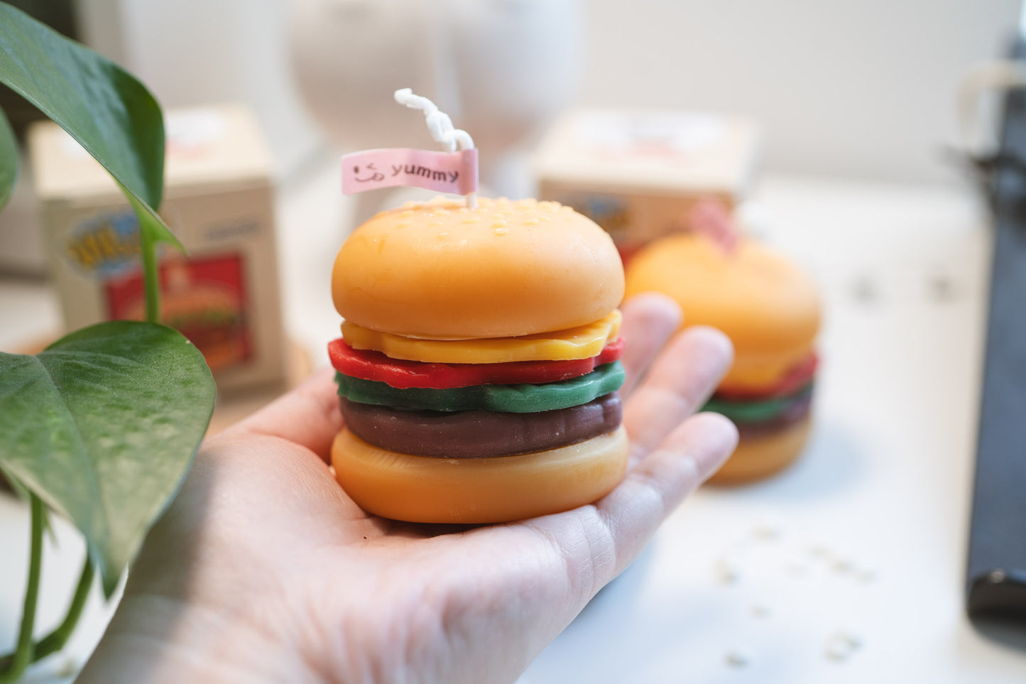 Burger Shaped Candles, Soy Wax Scented Candles