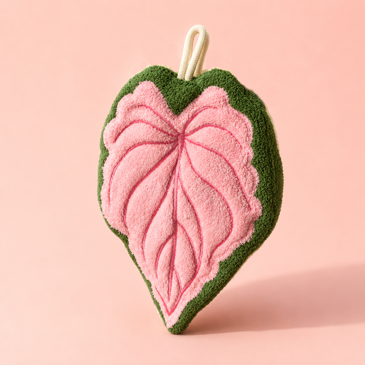 Leaf Shape Hand Towel Set 2pcs | Cute Kitchen & Bathroom Towels | Soft Absorbent Hanging Towels