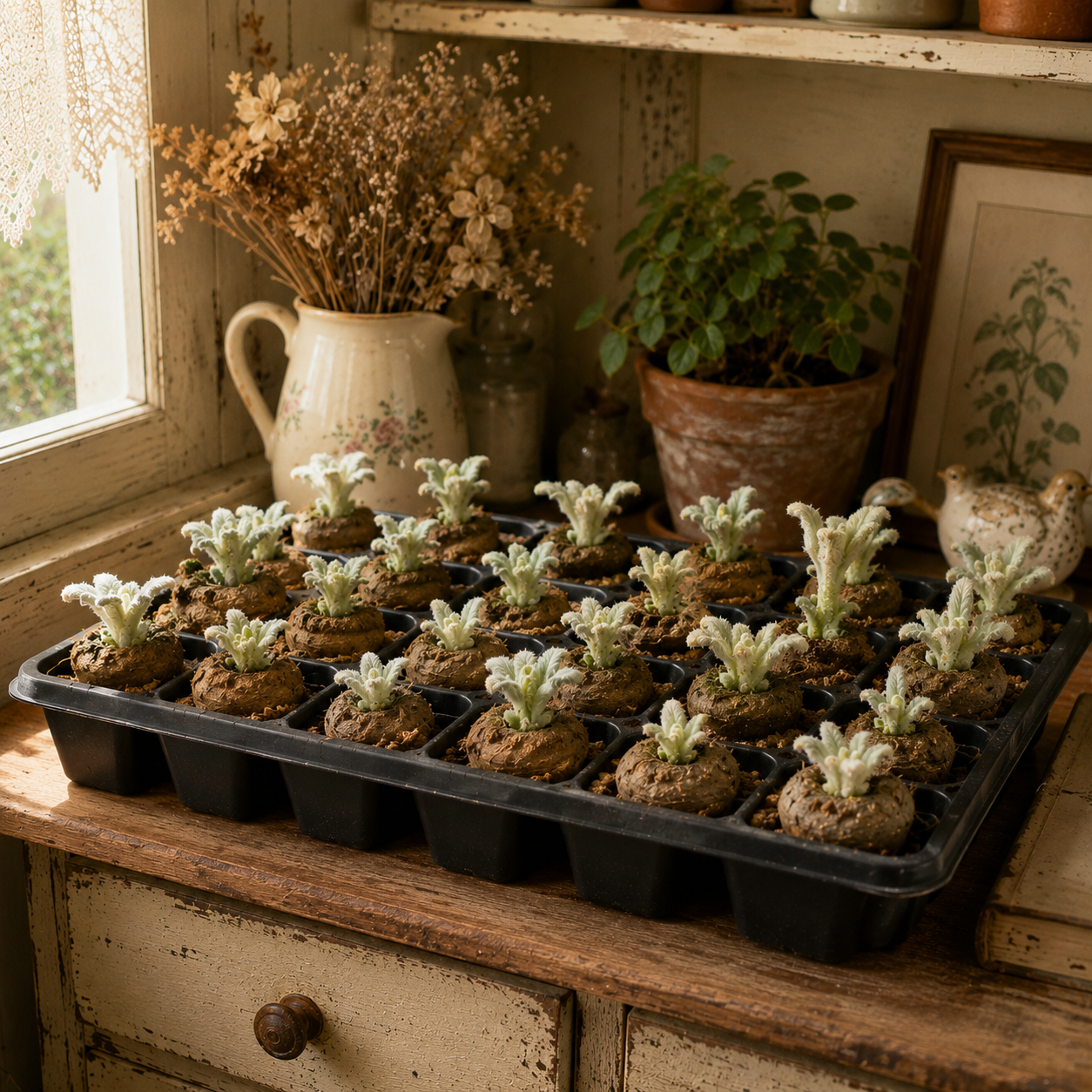 Mini Sinningia leucotricha (Brazilian Edelweiss) | Rare Caudex Plant | Bare Root