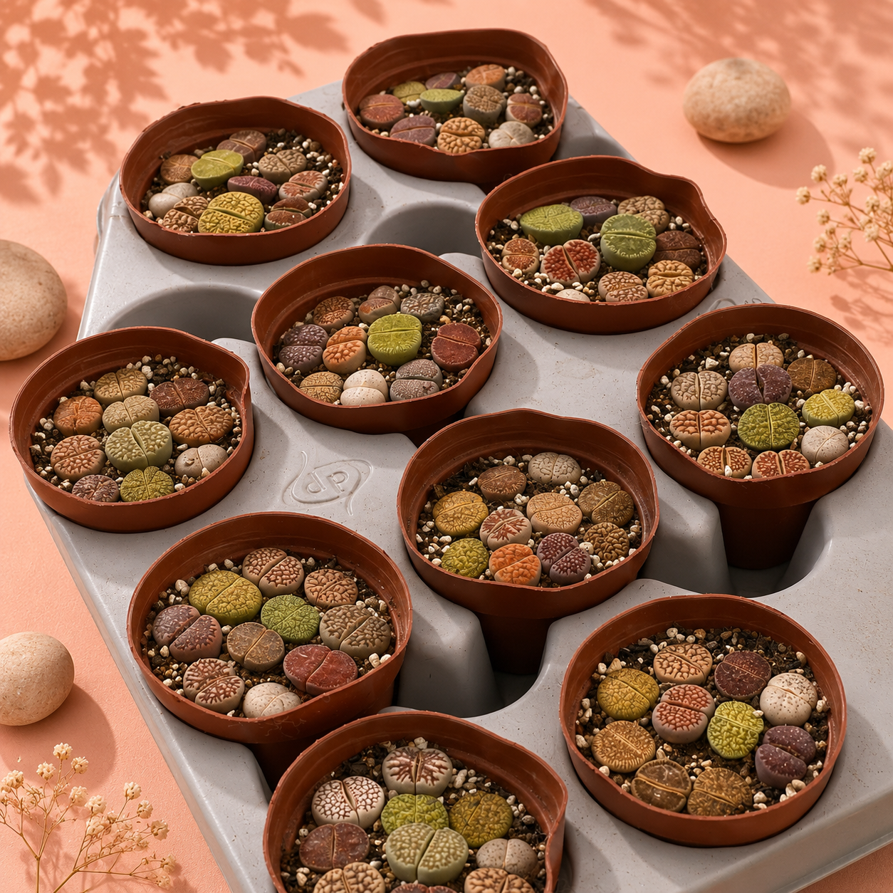 10pcs Mixed Lithops – Living Stones-Chic Chic Plants