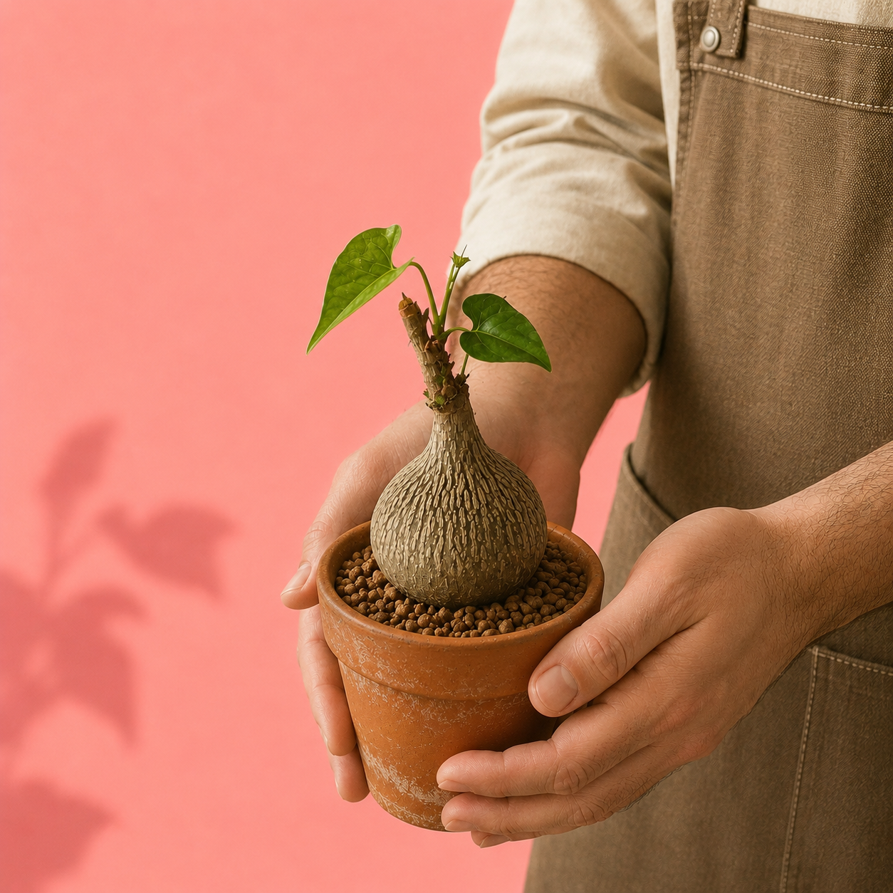 Gerrardanthus macrorhizus | Stephania Erecta Look-Alike 4-6cm | Rare Caudex Plant | Bare Root