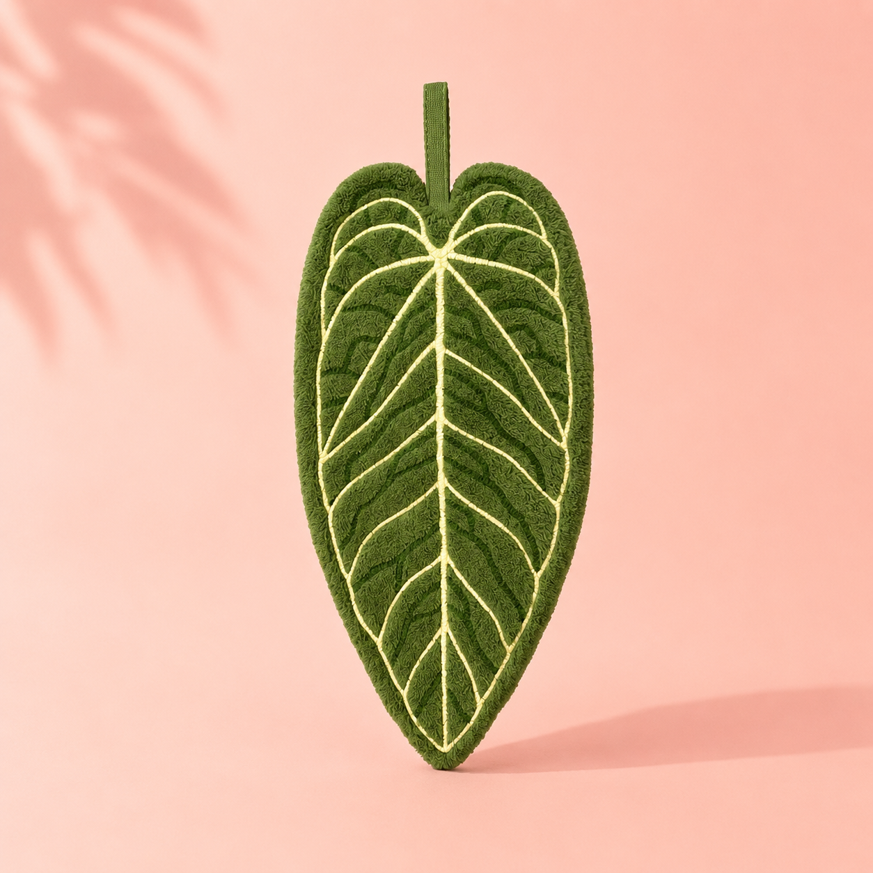 Leaf Hand Towel Set 2pcs | Monstera & Tropical Leaf Design | Cute Kitchen Bathroom Towels | Soft Absorbent