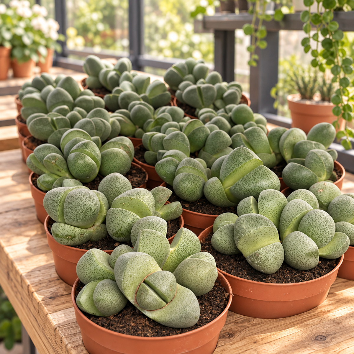 Pleiospilos nelii Split Rock Cluster Live Potted Succulent Houseplant in 8cm Nursery Pot